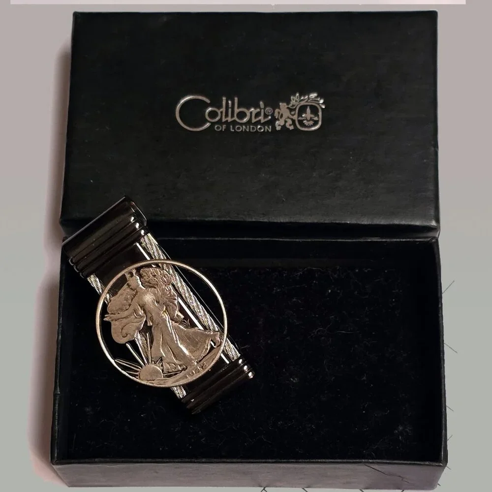 Colibri 1942 Liberty Walking Cut-out Half Dollar Stainless Steel money clip